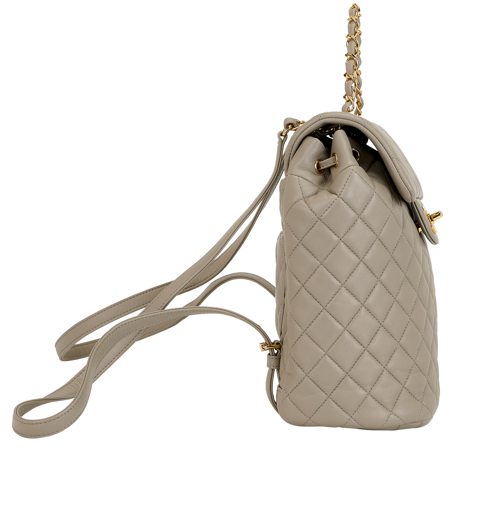 Small Urban Spirit Backpack, &pound;2,950, Handbags, Grey, Lambskin Leather, Side view